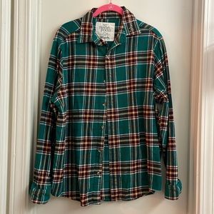 Cakeworthy large Hocus Pocus Winifred green flannel shirt